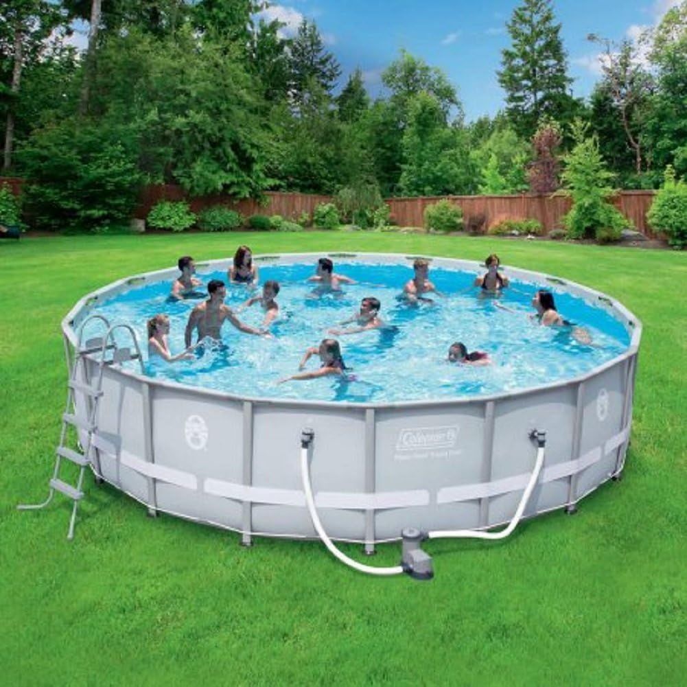 18' x 48" Power Steel Frame Above-Ground Swimming Pool Set G9019