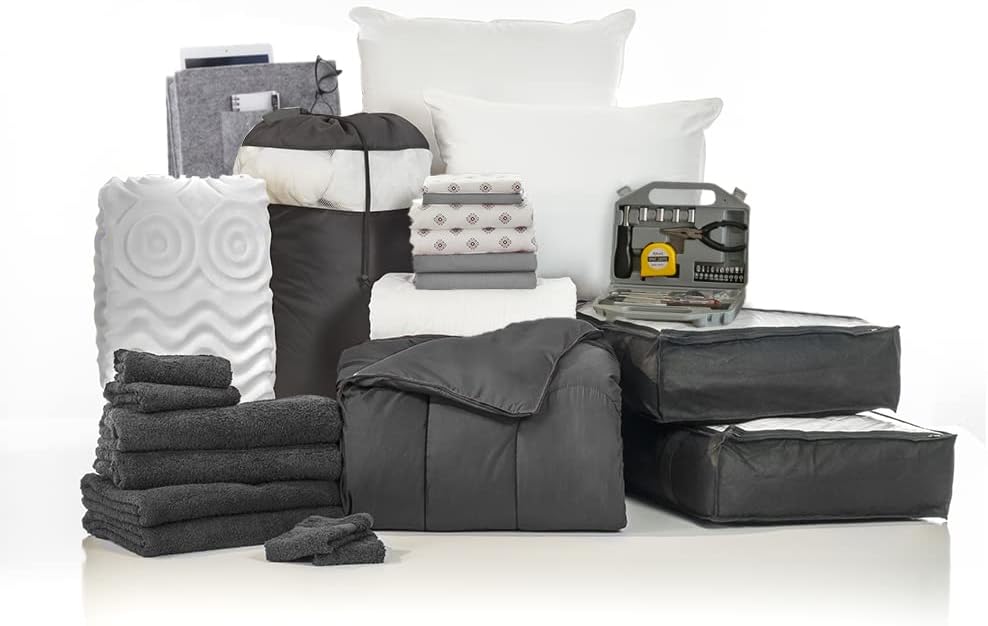 Twin XL Blue and Navy Bedding Bath Set A151