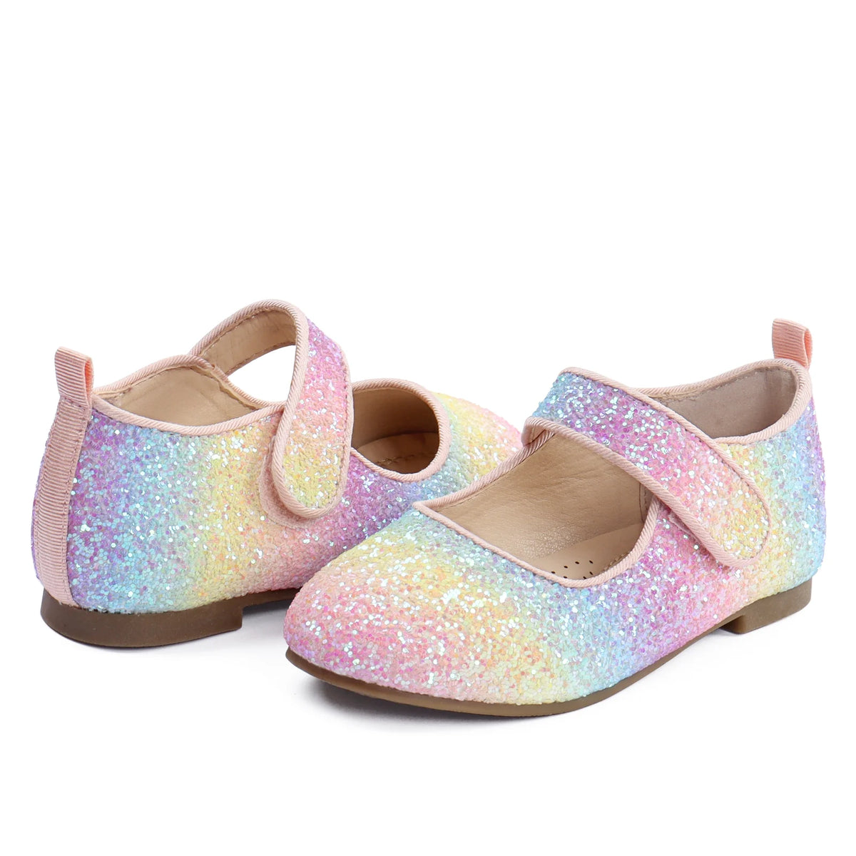 Colorful Glitter Mary Jane Ballet Flats A54938