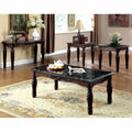 Faux Marble Top Coffee & End Tables Set, Pack of 3 E936