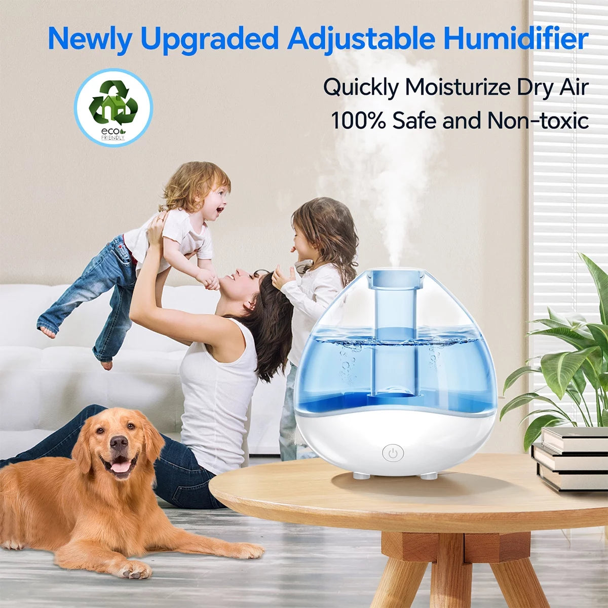 1.5L Ultrasonic Humidifier with Diffuser and 7 Color Night Light C607952