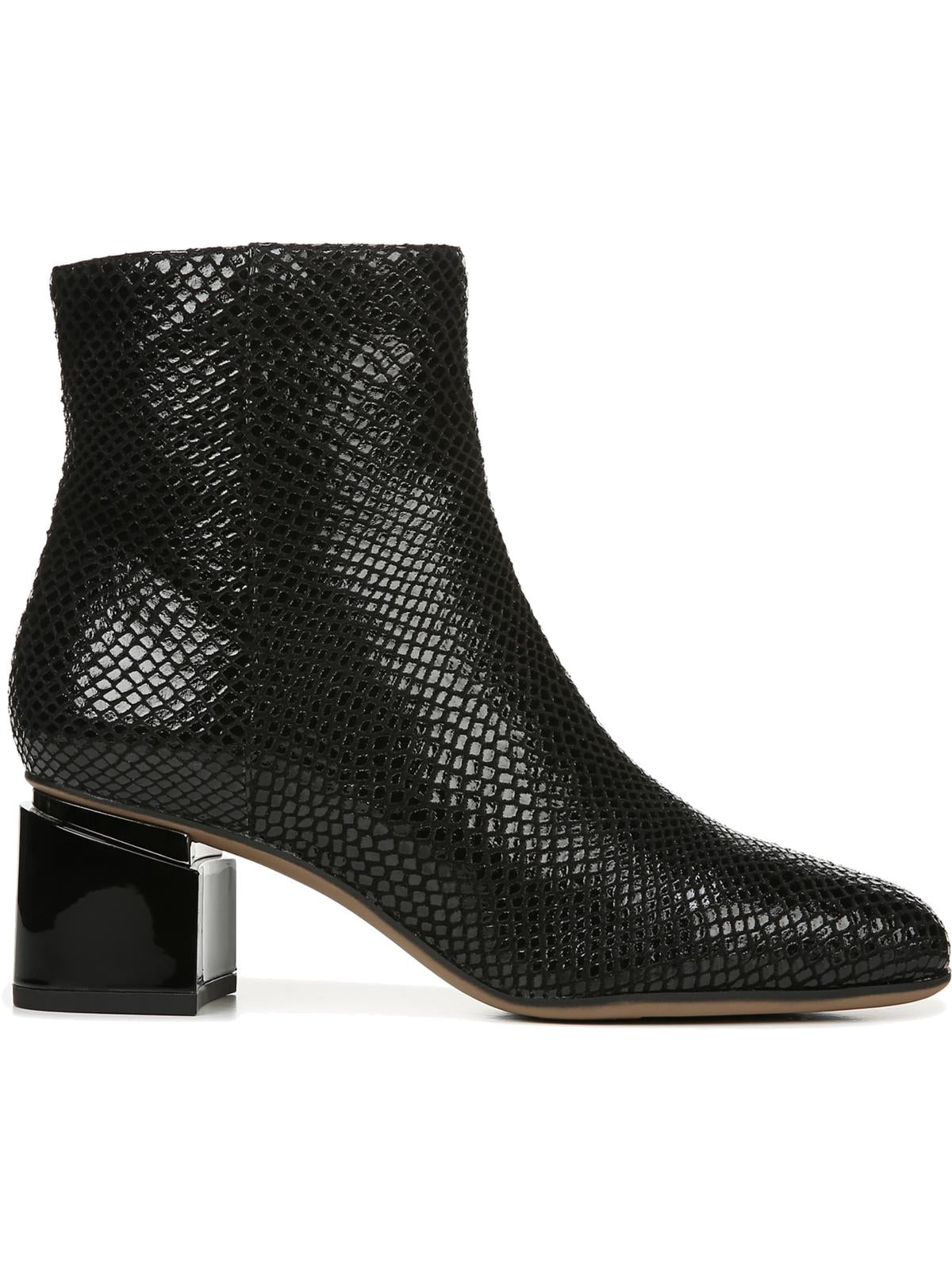 Leather Block Heel Ankle Boots V2990