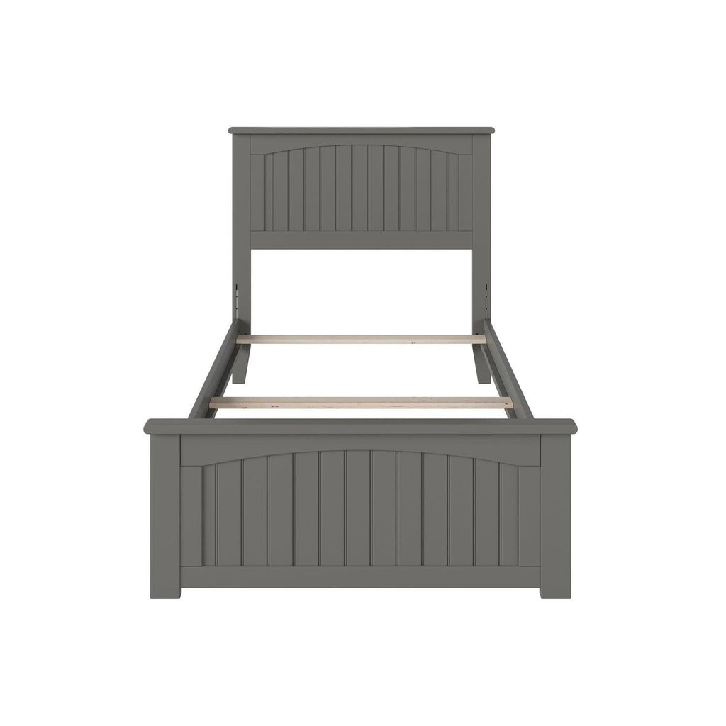Twin XL Traditional Bed with Foot Board in Grey T85151