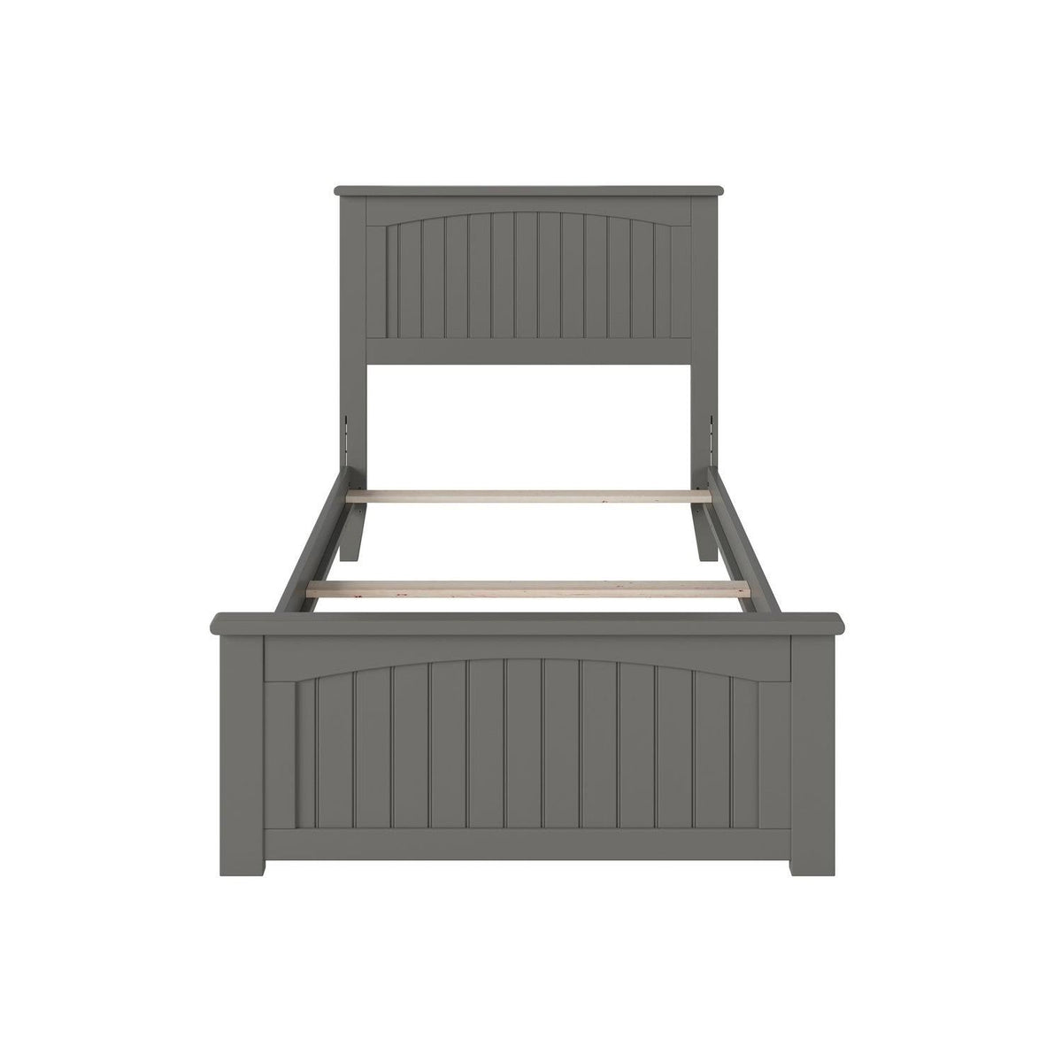 Twin XL Traditional Bed with Foot Board in Grey T85151