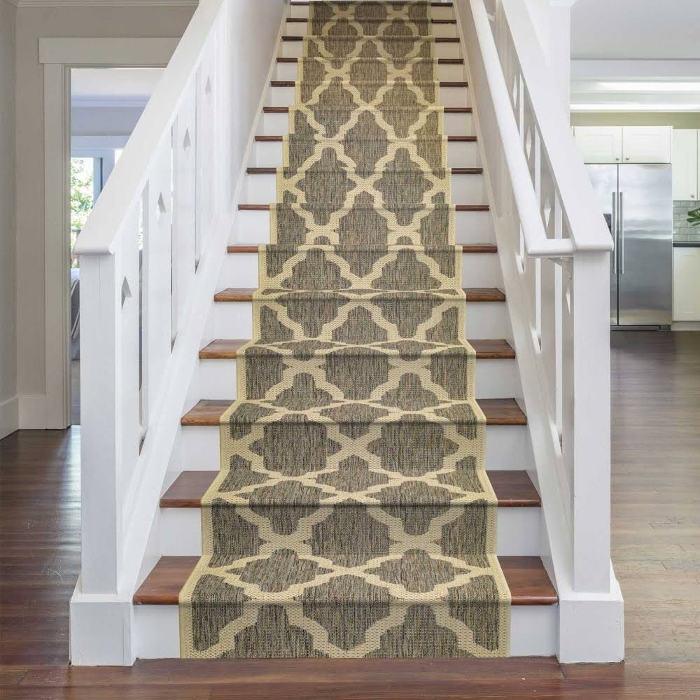 32 Foot Trellis Tweed Stair Carpet Runner Z46491
