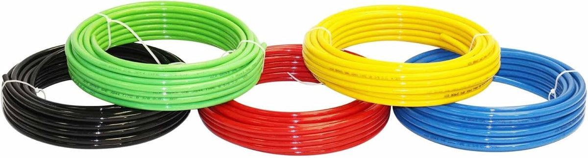 3/8" OD x 100' Blue Nylon Air Brake Tubing, Pack of 2 A5836