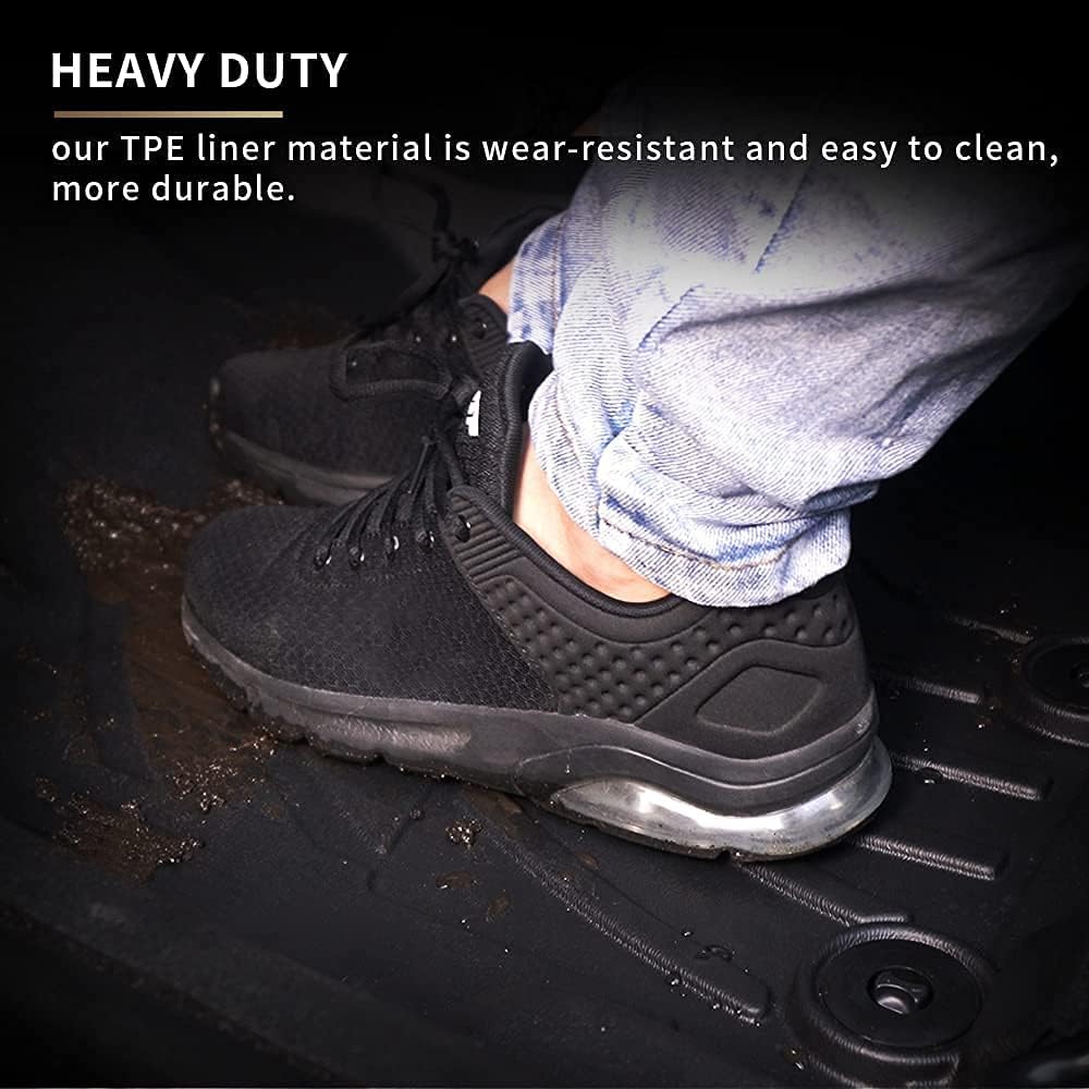 Black TPE All Weather Car Floor Mats Full Set A1190