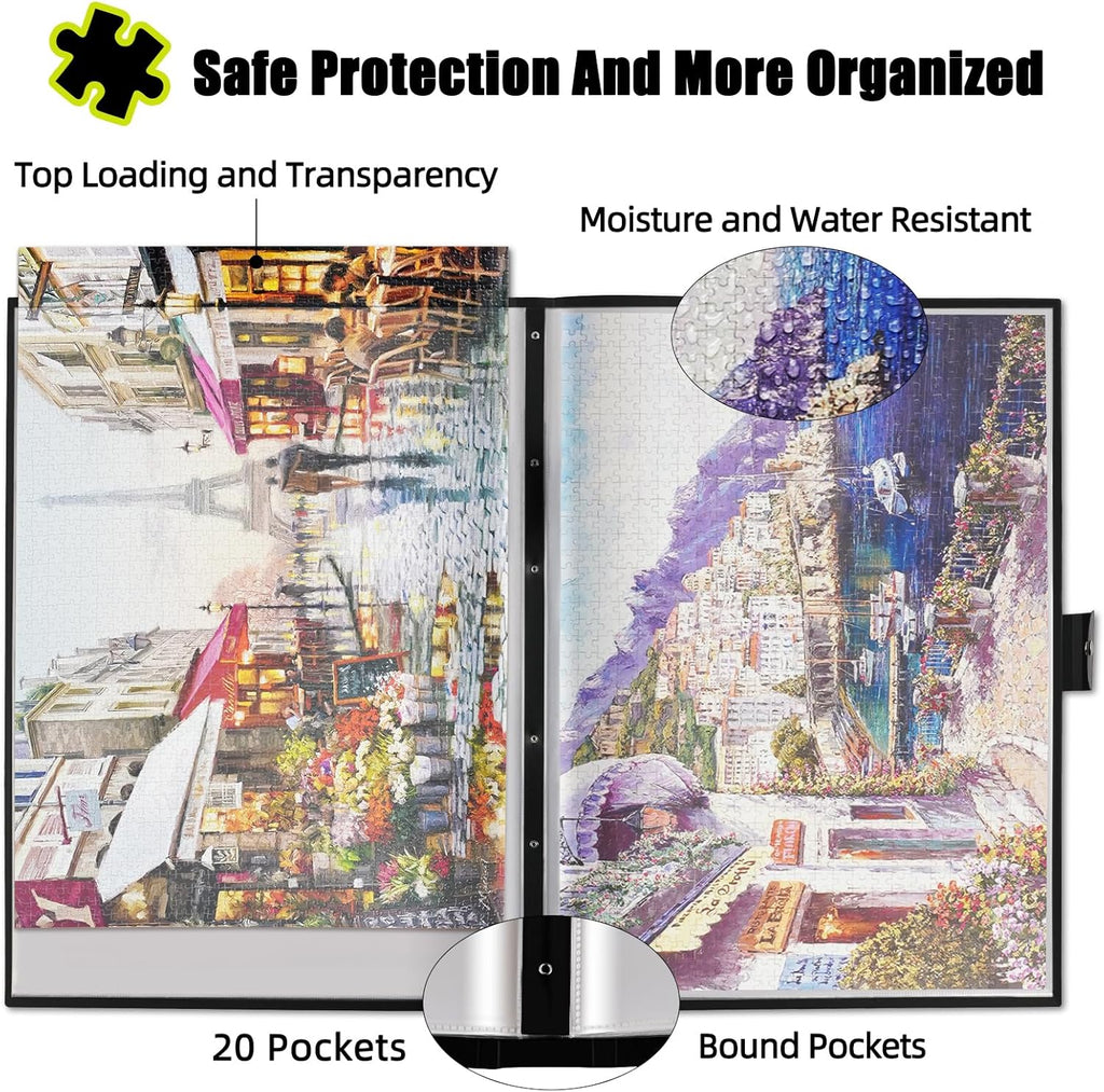 Puzzle Storage Folder Holds 20 Puzzles, HD Film Pockets F55099