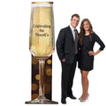 6 ft. 5 in. Champagne Glass Standee F33861
