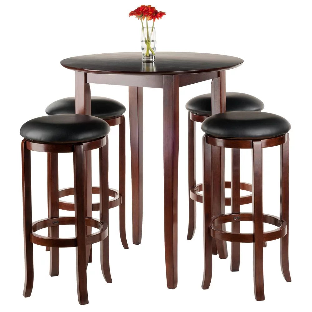 5 Pc Walnut Finish Pub Set W4078