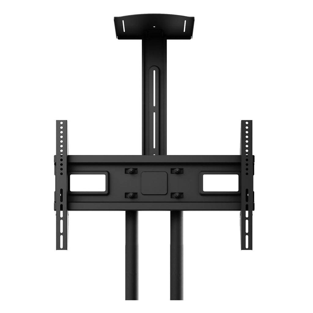 Black Mobile TV Mount with Two Adjustable Shelves G1732