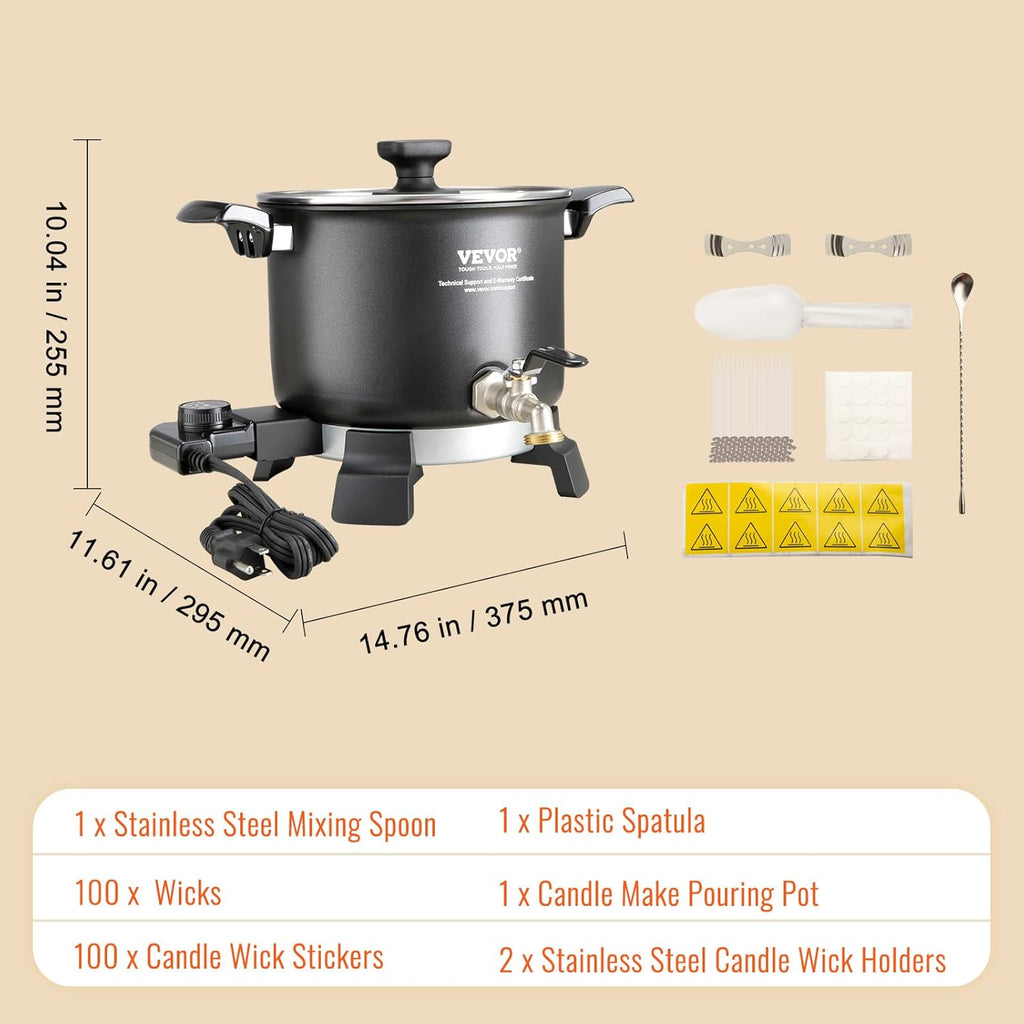 5 Liter Electric Wax Melting Pot with Temperature Control T241349
