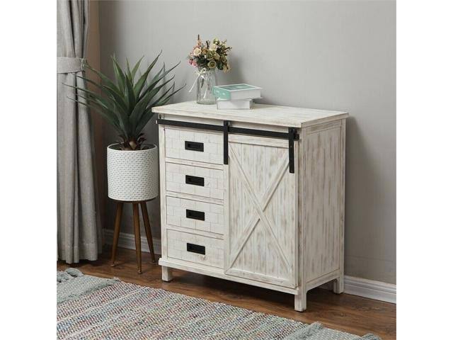 White Farmhouse Storage Cabinet B51337