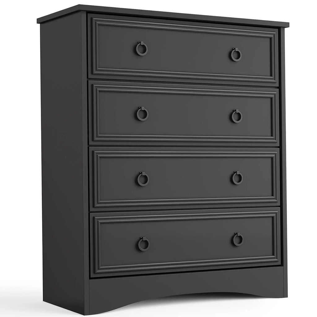 4 Drawer Gray Wood Dresser Q96905