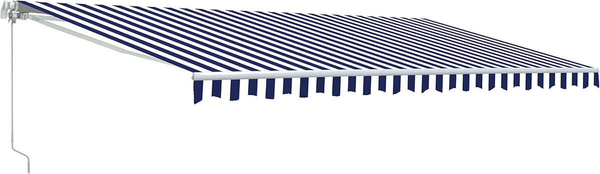 Motorized Retractable Patio Awning with Polyester Canopy C979342