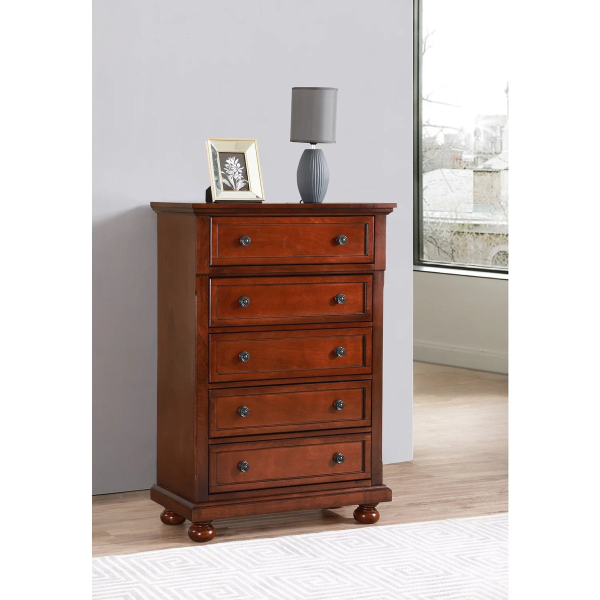 Cherry 5 Drawer Chest L28187