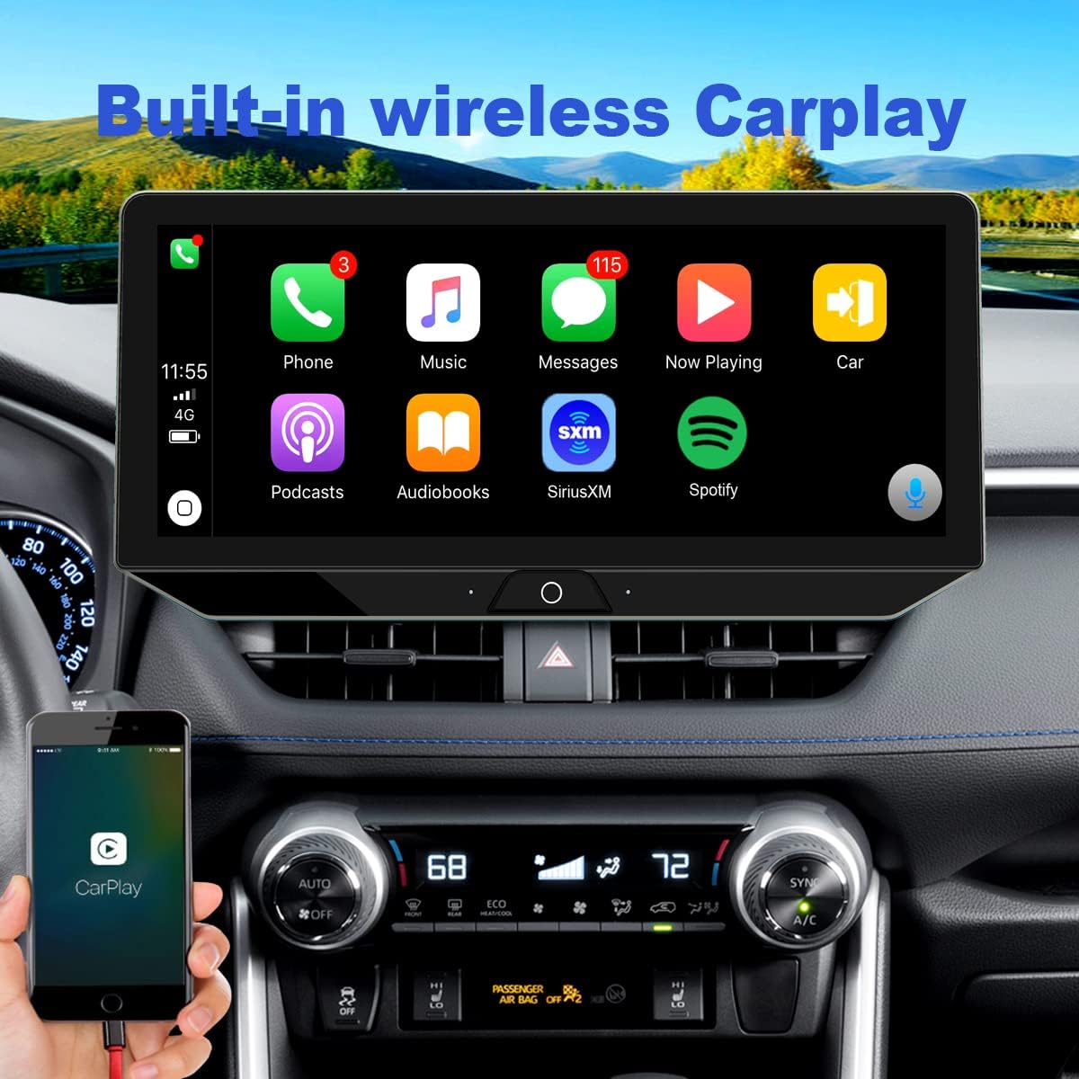 12.3inch Touch Screen Wireless Carplay Android Stereo M509