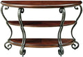 Traditional Wood 2-Shelf Console Table Brown Cherry W76676
