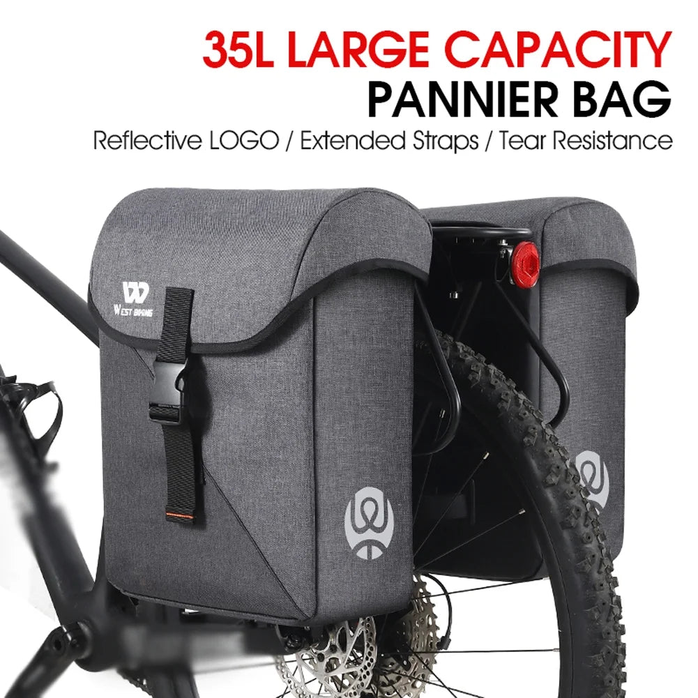 Bike Rear Seats Bag 35L Double Luggage Carriers H40024