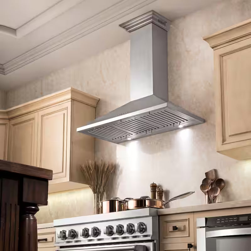 36 in. 400 CFM Ducted Wall Mount Range Hood in Stainless Steel R6059