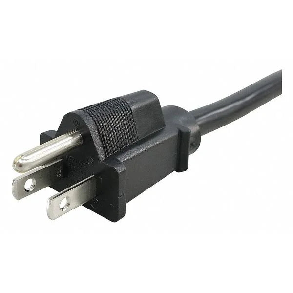 2PC Power Cord, 5-15P, SJT, 2 ft., Blk, 13A, 16/3 J63138