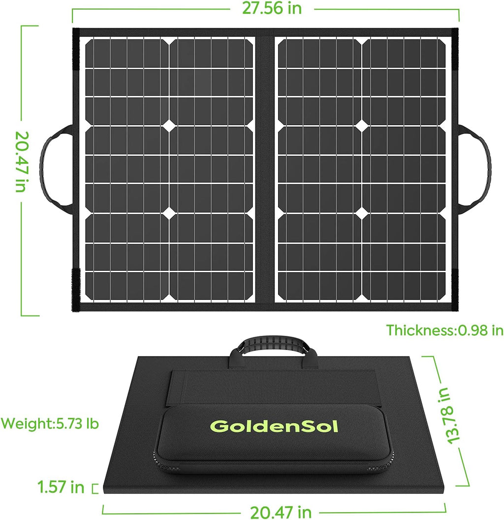 60W Foldable Monocrystalline Solar Panel with USB Ports G44096