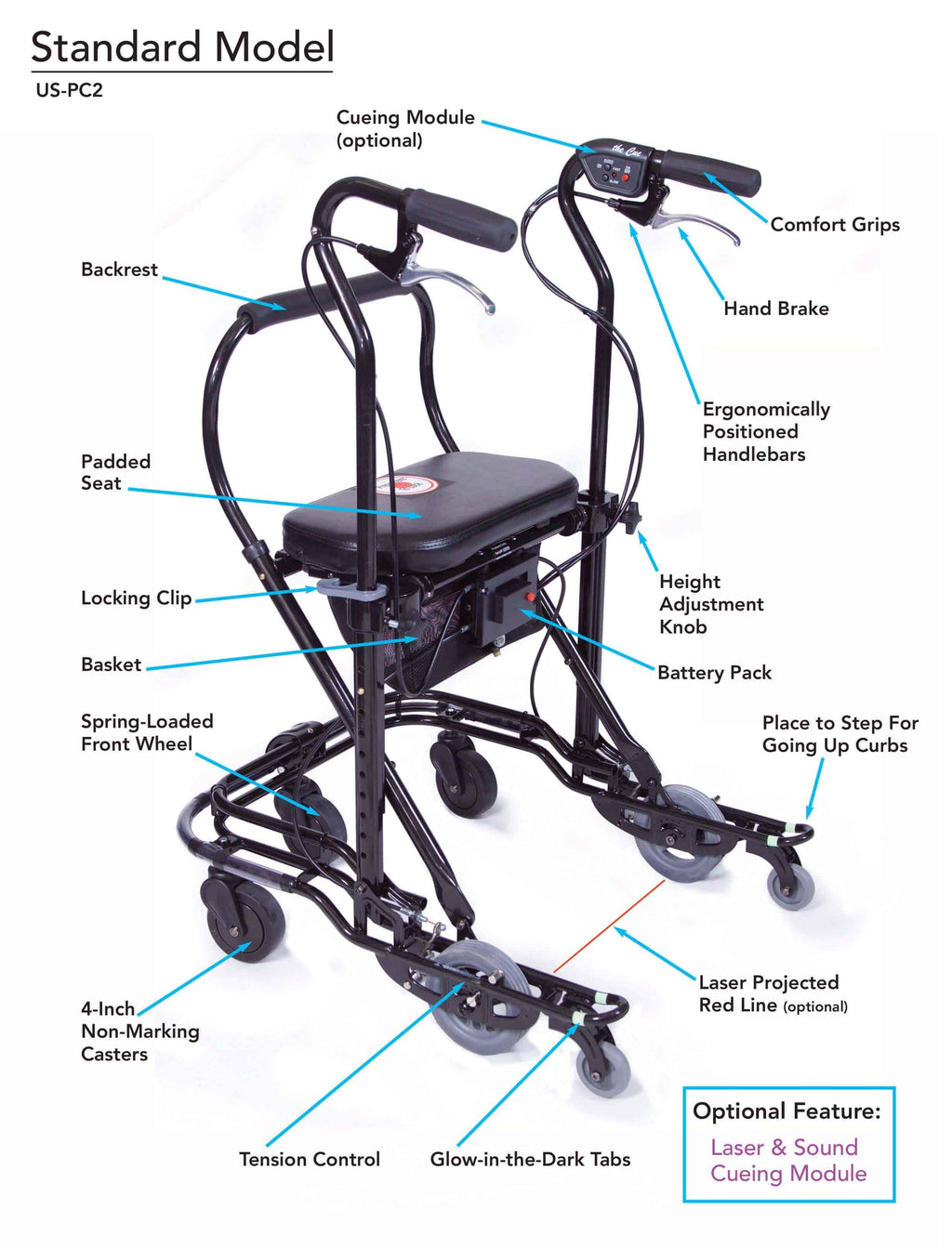 Foldable Rolling Walker Q491