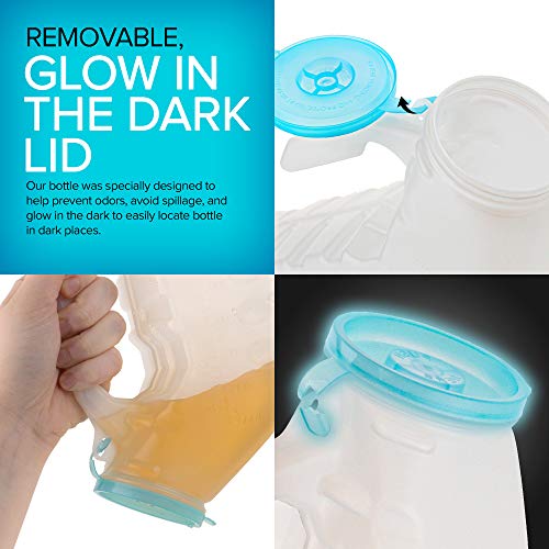 32 Oz Unisex Urinal Bottle (2 Pack) with Lid A47411