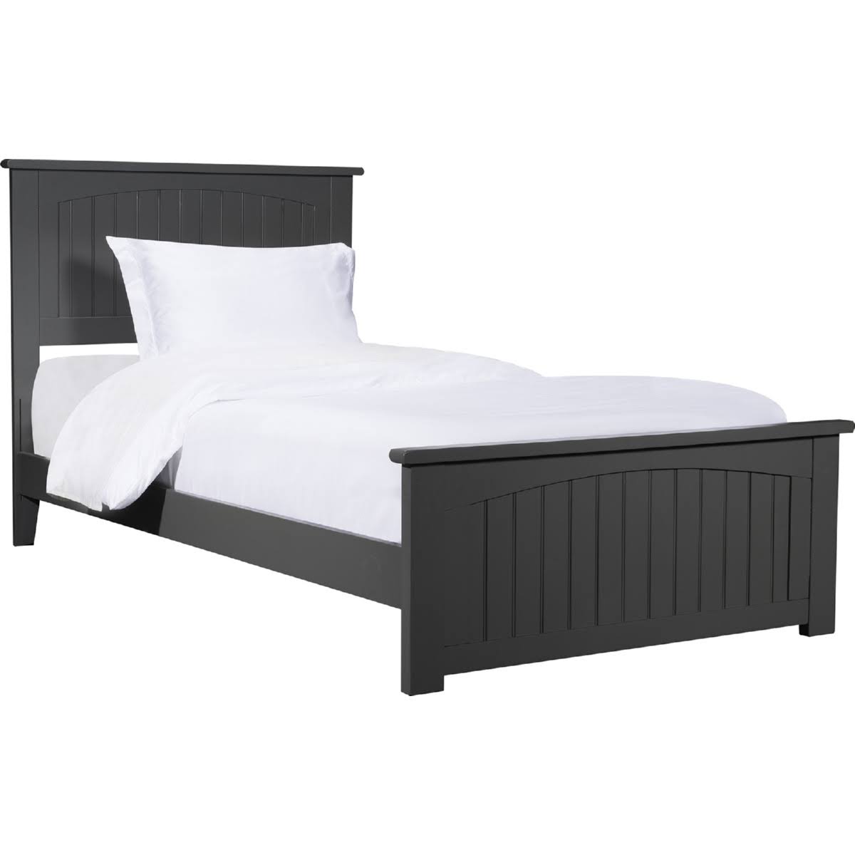 Twin XL Traditional Bed with Foot Board in Grey T85151
