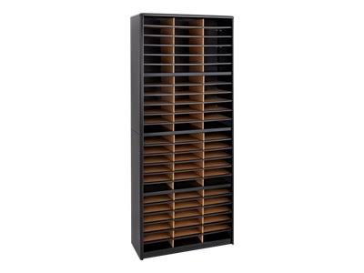Black Fiberboard Steel Literature Organizer S2494