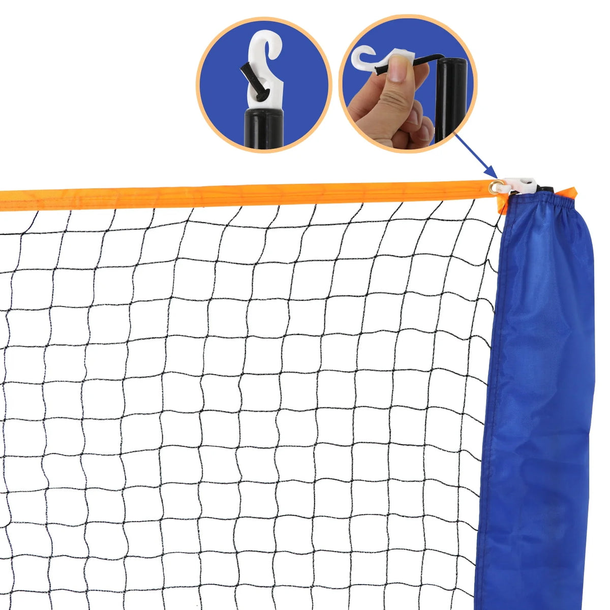 Portable Adjustable Badminton Net Set with Carrying Bag T97044