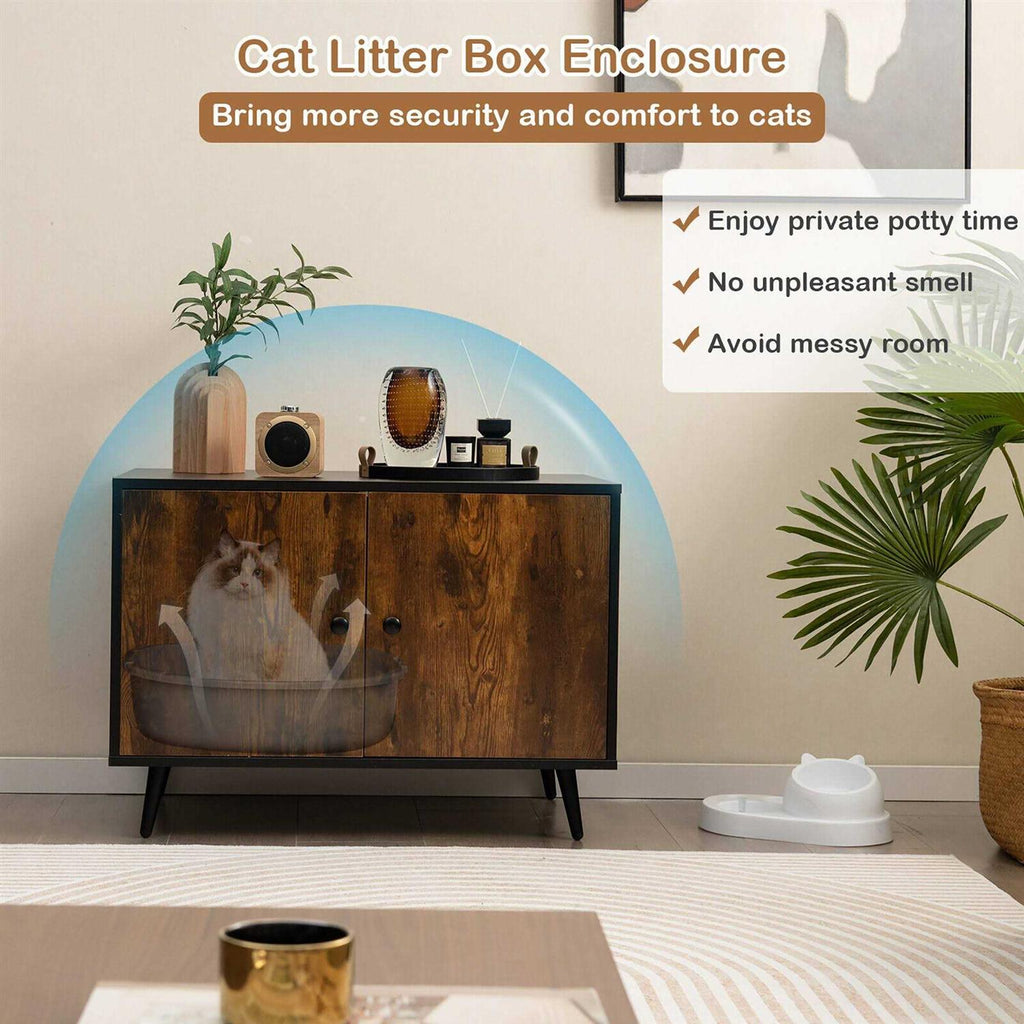 Industrial Cat Litter Box Enclosure End Table Cabinet H736988