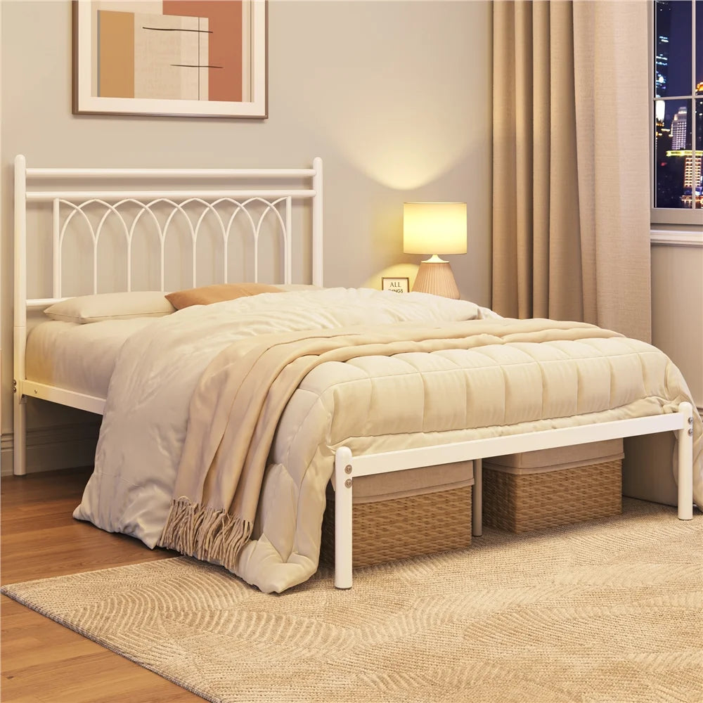 Black Queen Metal Platform Bed D4720