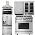 36 Dual Fuel Range, Range Hood, Microwave, Refrigerator, Dishwasher, Wine Cooler X191775