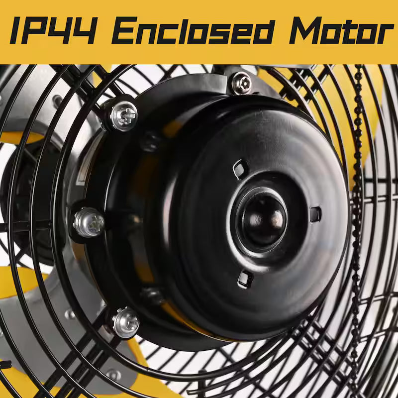 Yellow 12 in. 3-Speeds Wall Fan with Metal Structure O593292
