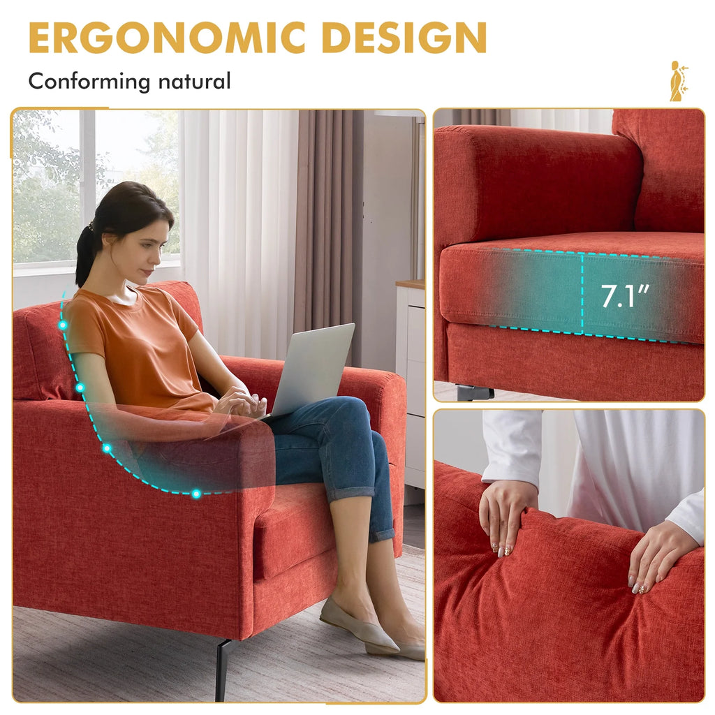 Linen Oversized Upholstered Accent Chair S32269