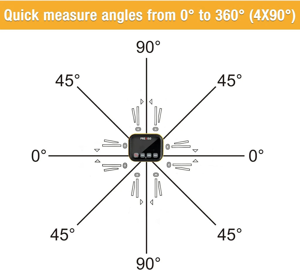 Magnetic Digital Angle Finder 0-360° Backlit Display C985