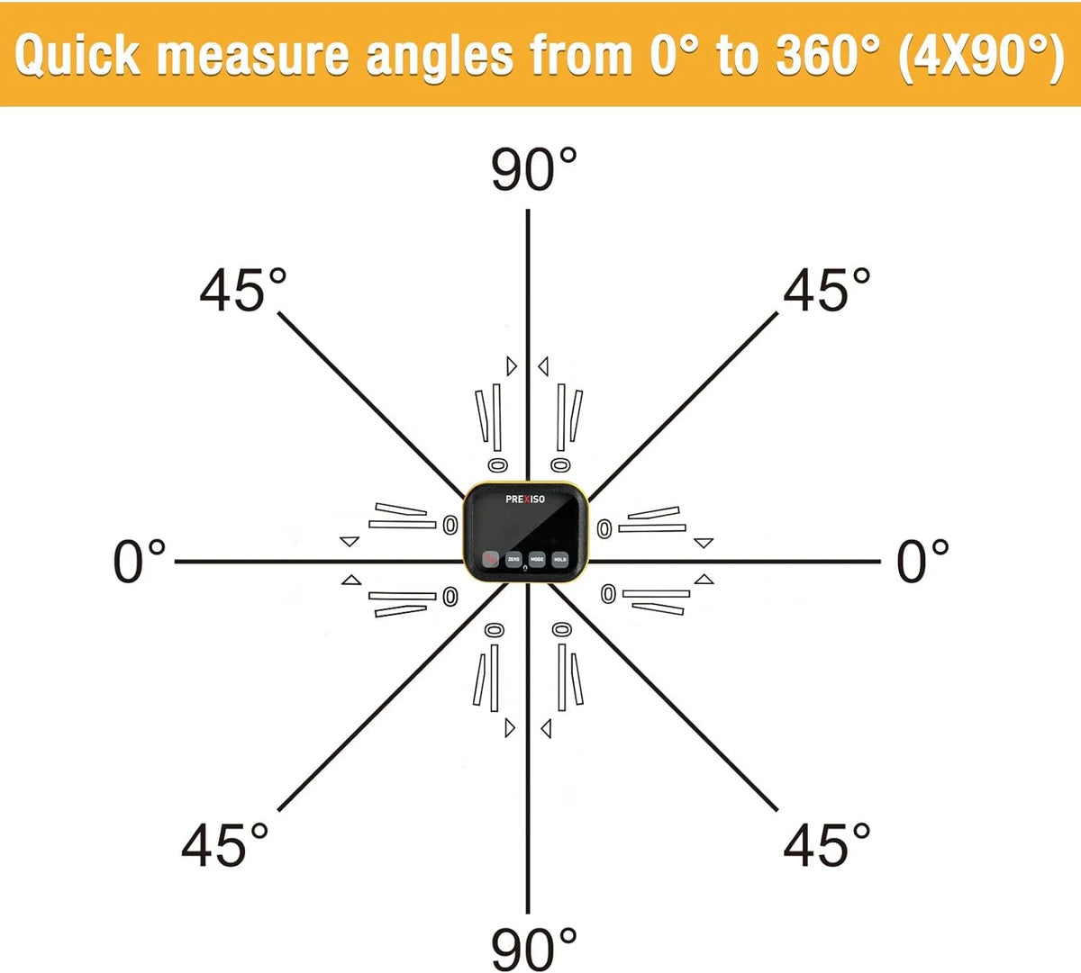 Magnetic Digital Angle Finder 0-360° Backlit Display C985