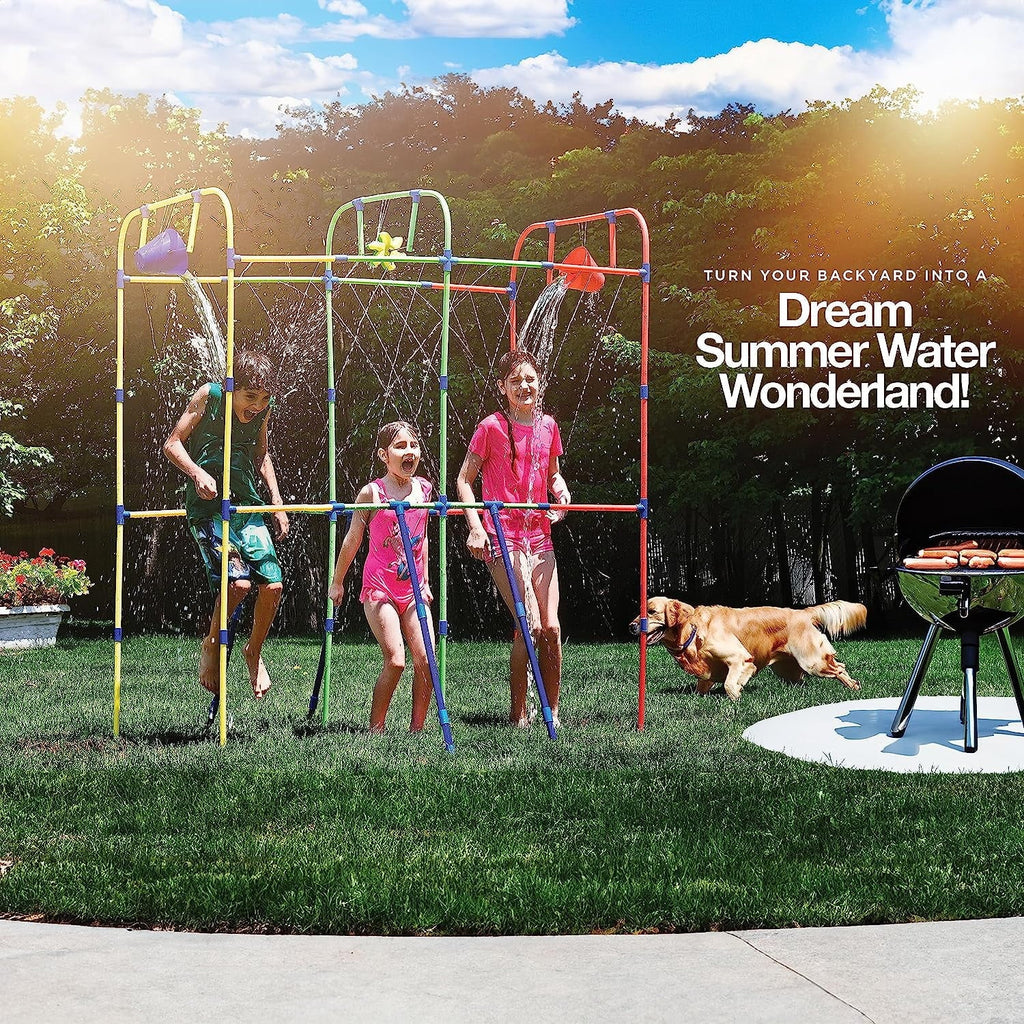 Waterpark Sprinkler Water Toy with Dump Buckets and Splash Wheel T250