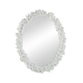 White Oval Wall Mirror H93868