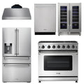 36 Propane Gas Range, Range Hood, Refrigerator, Dishwasher, Wine Cooler Y290170