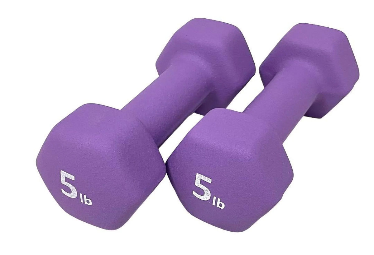 Neoprene 5 Lbs. Hex Dumbbells Set of 2 Z6908