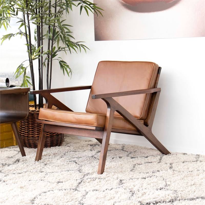 Leon Cognac Tan Leather Accent Chair H265492