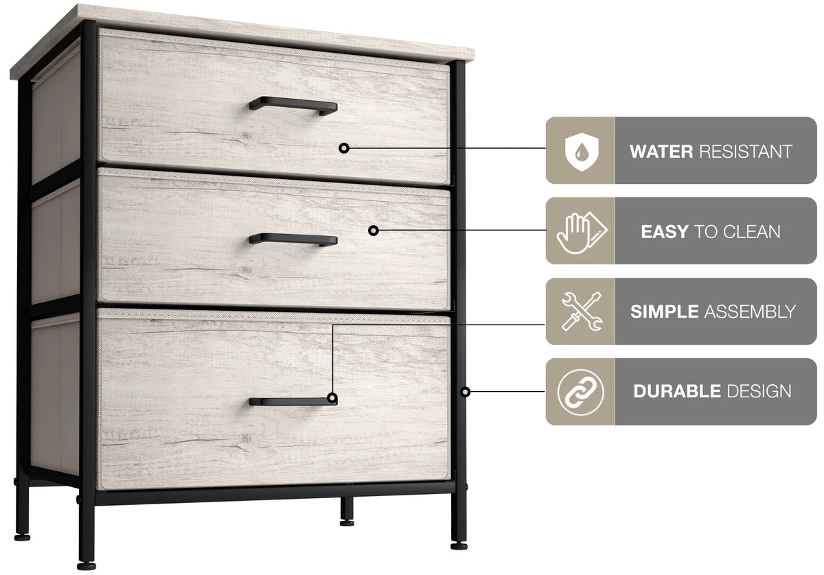 3 Drawer Nightstand X19526