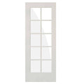 36 in. x 80 in. Shaker MDF Primed Hybrid Core Wood Low-E Glass Right-Hand 10-Lite Clear Single Prehung Interior Door F47571