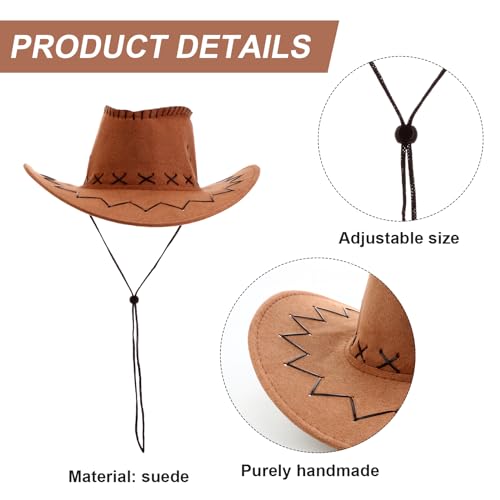 6 Set Western Cowboy Hat with Bandanna S814807