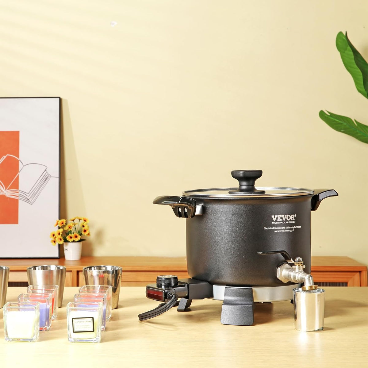 5 Liter Electric Wax Melting Pot with Temperature Control T241349