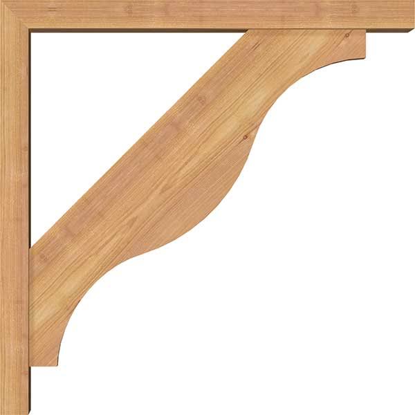 3 1/2x22W x 22x22D x 22x22H Smooth Bracket with Offset Brace, Western Red Cedar H519229