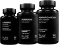 3-Pack Turmeric & Ginger Ashwagandha Berberine 90 Vegetarian Capsules P11162