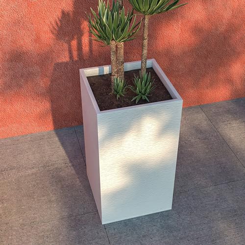 Black 31 Inch Tall Square Planter I379281